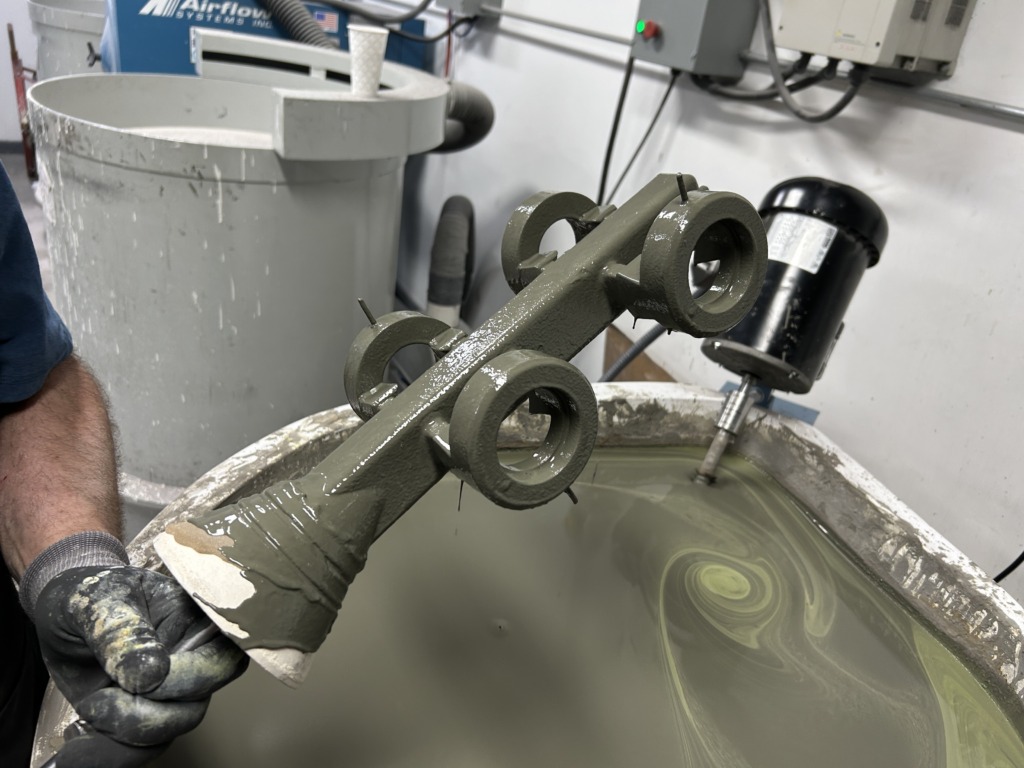 OPTICAST primary dip in investment casting foundry.